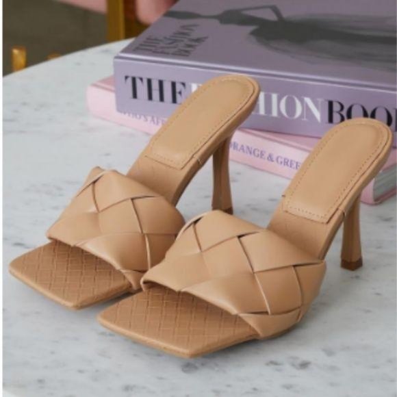 Woven Square Toe Mules – Black - Picture 8 of 10